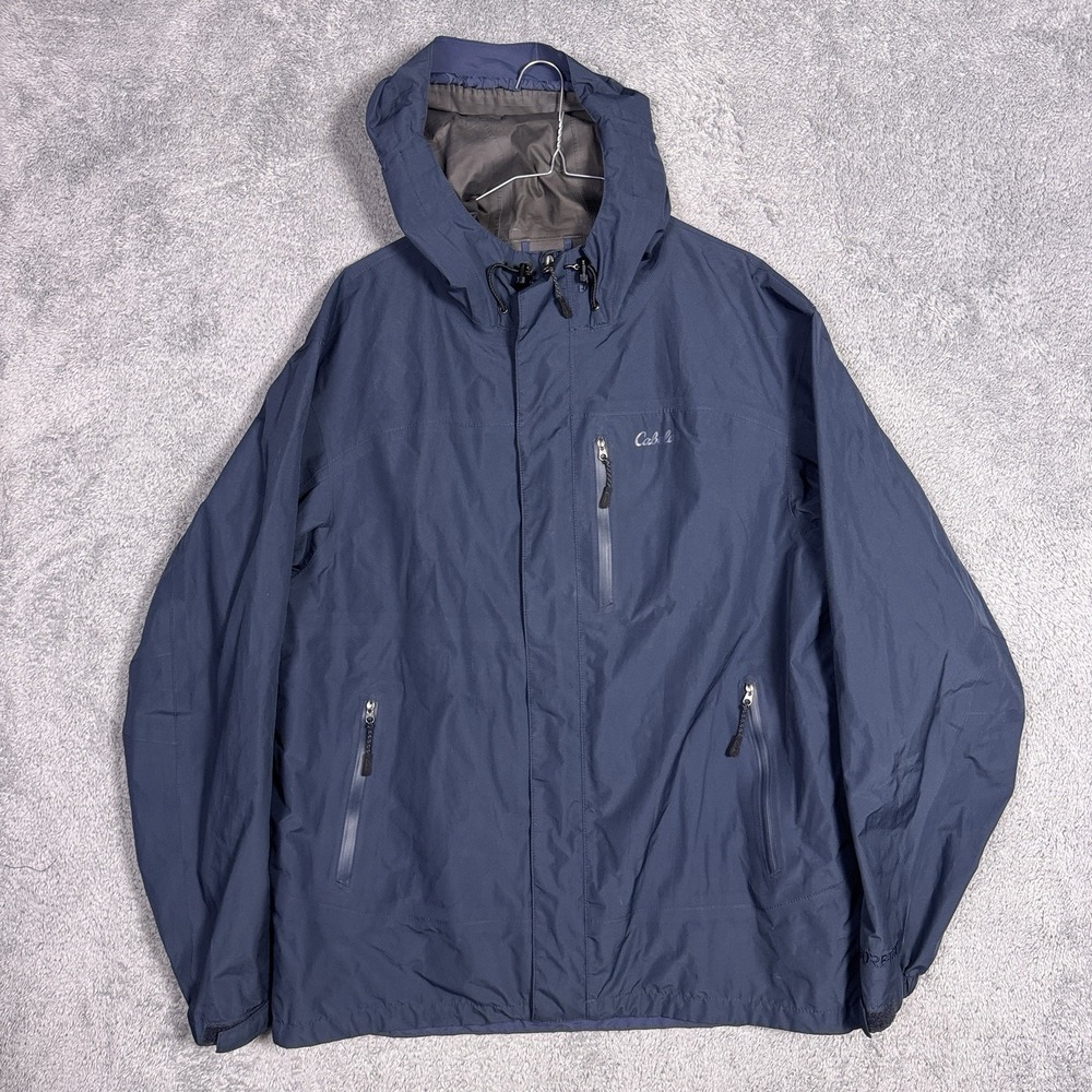 Cabelas GoreTex Jacket Mens LT Tall Full Zip Up Hunting Rain Parka Hooded
